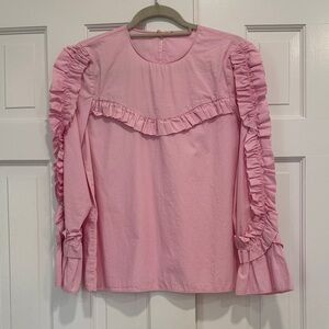 Zara Pink Ruffled Blouse